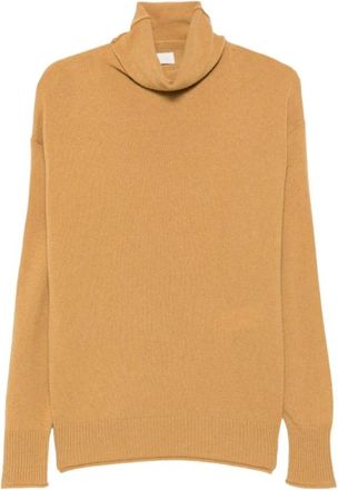 C.T. Plage Roll-Neck Kasjmieren Trui - Dames - Coltruien - Geel - M - Kasjmier - Truien & Vesten
