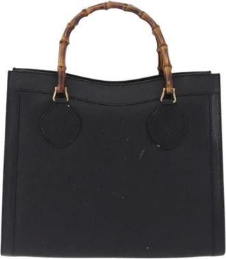 Gucci Pre-owned Vintage Tote Bag - Dames - Pre-owned - Zwart - Maat: ONE Size Leer
