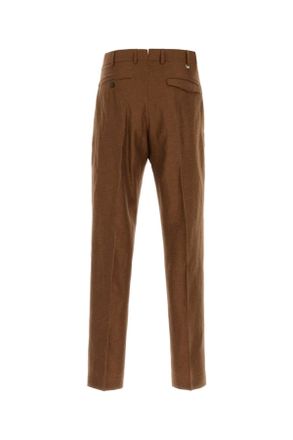 Pantaloni Torino Mens Brown Wool Blend Michael Pant 0850 Exterior: Virgin Linen Pantaloni