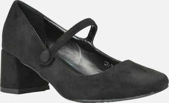 XY London Womens XY London Womens/Ladies Leneka Low Block Heel Court Shoes - Black - Size: 6
