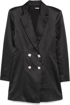 Rotate Grijs Pinstripe Blazer Jurk - Dames - Korte kleedjes - Zwart - L - Polyester - Kleedjes