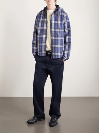 Burberry Hooded Checked Shell Jacket