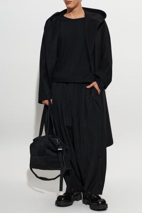Yohji Yamamoto Pleated Loose-fit Trousers, Mens, Black