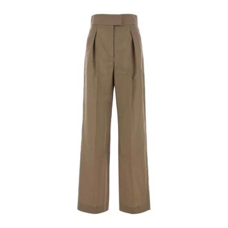 Valentino Garavani Wide Trousers, female, Beige, Size: XS Pantalone Sol