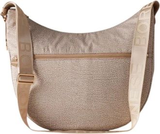 Borbonese Cross Body Bags, female, Beige, Size: ONE SIZE Luna Shoulder Bag with Sand Print