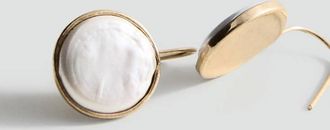 Mango Orecchini resina rotondi oro - Donna - Taglia unica - MANGO