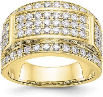 Diamond2Deal 10k Gold Lab Grown Diamond Wedding Band Ring 2.1Ct Clarity- VS Color- G-H