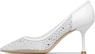 Loriblu Jewel Pump - Dames - Pumps - Wit - 38 EU - Leer - Schoenen