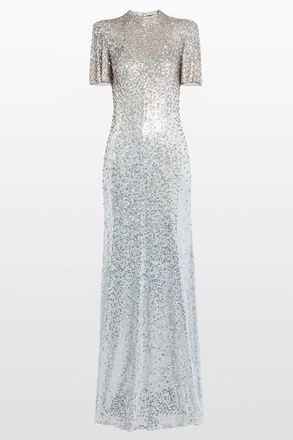 Jenny Packham Jourdain Sequin-Embellished Gown in Glass at Nordstrom, Size 10 Uk