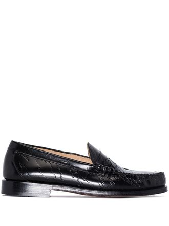 G.H. Bass & Co. x Maharishi Weejun Larson embossed loafers - Black