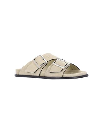 Alohas Womens Sandals Beige Leather