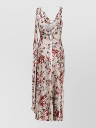 Acne Studios sleeveless floral long dress open back