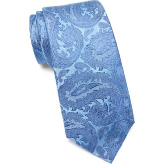 Duchamp Paisley Jacquard Silk Tie in Light Blue at Nordstrom Rack