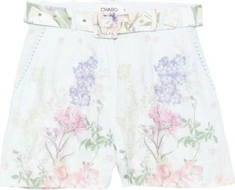 Charo Ruiz Ibiza Pansy Floral-print Belt Shorts