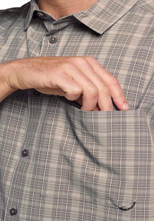 Jack Wolfskin Funktionshemd JACK WOLFSKIN MESETA SHIRT M, Herren, Gr. XXL (58), N-Gr, phantom chec, Single Jersey, Obermaterial: 100% Polyester, Hemden Funktionshem