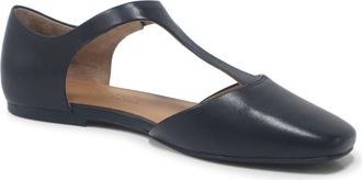 Gentle Souls Wyatt T-Strap Flat in Black Leather at Nordstrom, Size 8.5