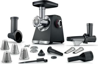 Bosch Serie 6 Mfws660b - Picadora De Carne (3,5 Kg/min, Escofina, 2 Discos Perforados (3 Y 8 Mm), Prensa De Frutas, 2 Niveles, Garant&iacute;a Del Motor De 10 J, E