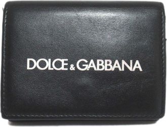 Dolce & Gabbana Black Leather Wallet (Tri-Fold) (Pre-Owned)