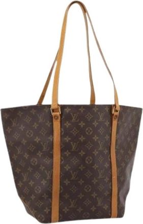 Louis Vuitton Pre-owned Vintage Monogram Tote Bag - Dames - Vintage Shopper - Bruin - ONE Size - Leer - Vintage