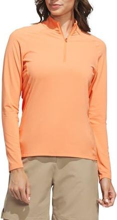 adidas Ultimate Solid Quarter Zip Pullover in Orange at Nordstrom Rack, Size X-Small