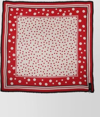 Dolce & Gabbana cashmere polka dot print square scarf