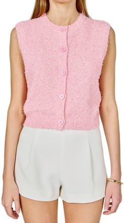endless rose Textured Sweater Vest in Pink at Nordstrom, Size X-Small