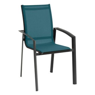 Hesperide Sill&oacute;n De Jard&iacute;n Apilable Axant Azul Pato Y Grafito - Hesp&eacute;ride