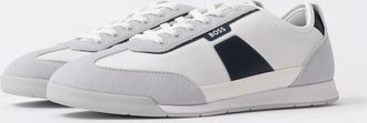 HUGO BOSS Mens BOSS Orange Nitan Mens Low-Top Trainers with Structured Trims - Open White 140 - Size: 12