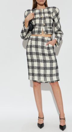 VETEMENTS Asymmetrical Tweed Skirt, Womens, Cream