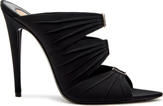 Saint Laurent Emilie 110 Satin-crepe Mules - Black - 38 (IT38 / UK5)