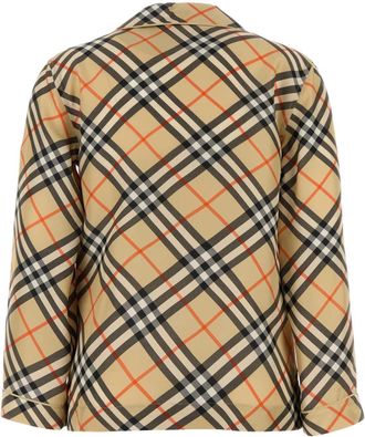 Burberry Womens Silk Check Shirt Beige