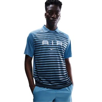 Nike Heren Air Swoosh Stripes Poloshirt (Blauw)