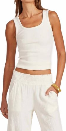 bobi Scoop Neck Tank Top In Linen
