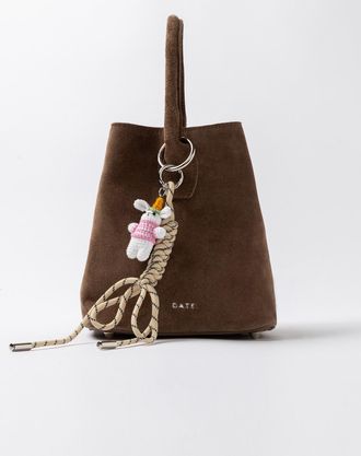 D.A.T.E. paniere bag suede taupe