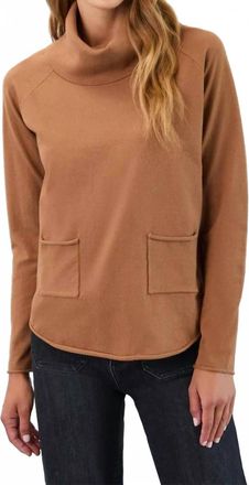 FDJ Carolina Cowl Neck Sweater In Bronze Caramel