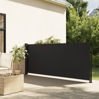 Berkfield Home Retractable Side Awning Black 120x600 cm