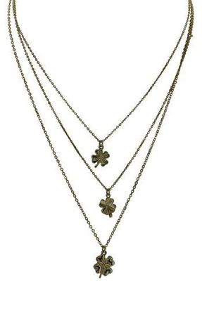 Olivia Welles Lucky Layers Necklace in Gold at Nordstrom Rack