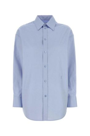 Saint Laurent Light Blue Oversized Solid Shirt