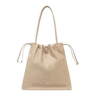 Coccinelle THE C-Easy Tote - Dames - Shoppers - Beige - ONE Size - Leer - Tassen