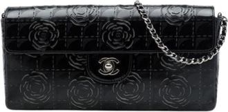 Chanel Pre-owned Patent Leather Crossbody Bag - Dames - Vintage Schoudertas - Zwart - ONE Size - Leer - Vintage