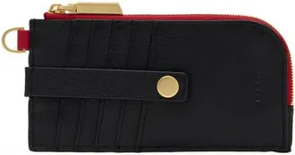 Hammitt 210 East Leather Wallet in Black/brushed Gold Red Zip at Nordstrom