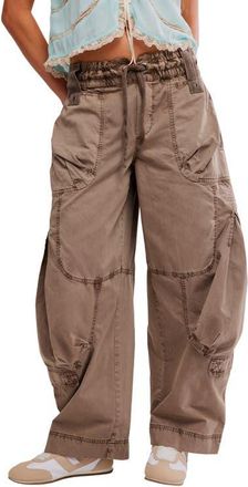 Free People Onset Cotton Twill Parachute Pants in Dusted Cocoa at Nordstrom, Size X-Large