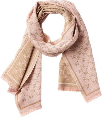 Gucci Gg Jacquard Wool Scarf