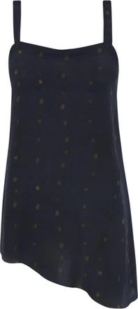 Cortana Nacht- top in bedrukte zijde - Dames - Tops zonder mouwen - Zwart - S - Tops
