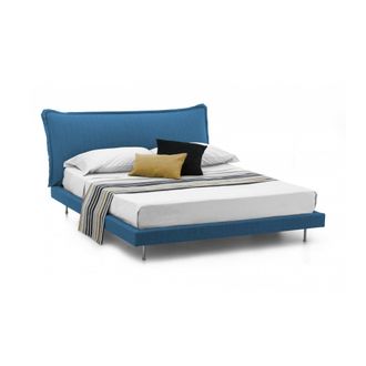Dmora Dmora - Cama Matrimonial Dabbat, Cama Fija Con Tapizado Y Cabecero En Tela, 100% Made In Italy, Apertura Frontal, Adecuado Para Colch&oacute;n Cm 160x190, Az