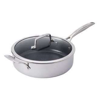 J.A. Henckels International Paradigm Ceramic 4-qt Stainless Steel Saute Pan with Lid and Handle Helper