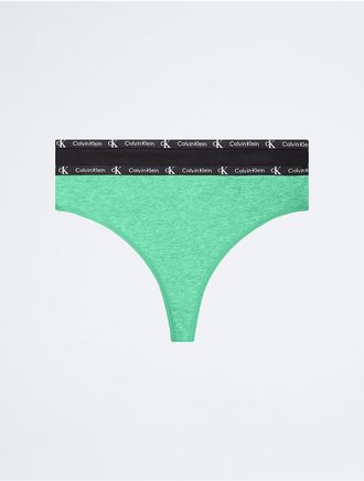 Calvin Klein Womens Calvin Klein 1996 2-Pack Cotton Stretch Modern Thong - Multi - XS