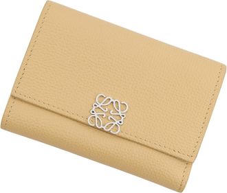 Loewe Beige Leather Wallet (Tri-Fold) (Pre-Owned)
