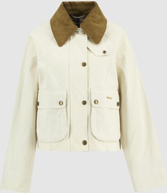 Barbour Veste Cropped Beadnell Casual Light Pearl Beige