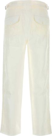 Bode Mens Salt Marsh Trousers White Linen